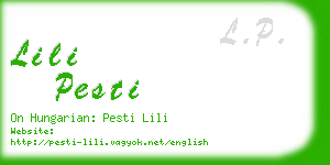 lili pesti business card